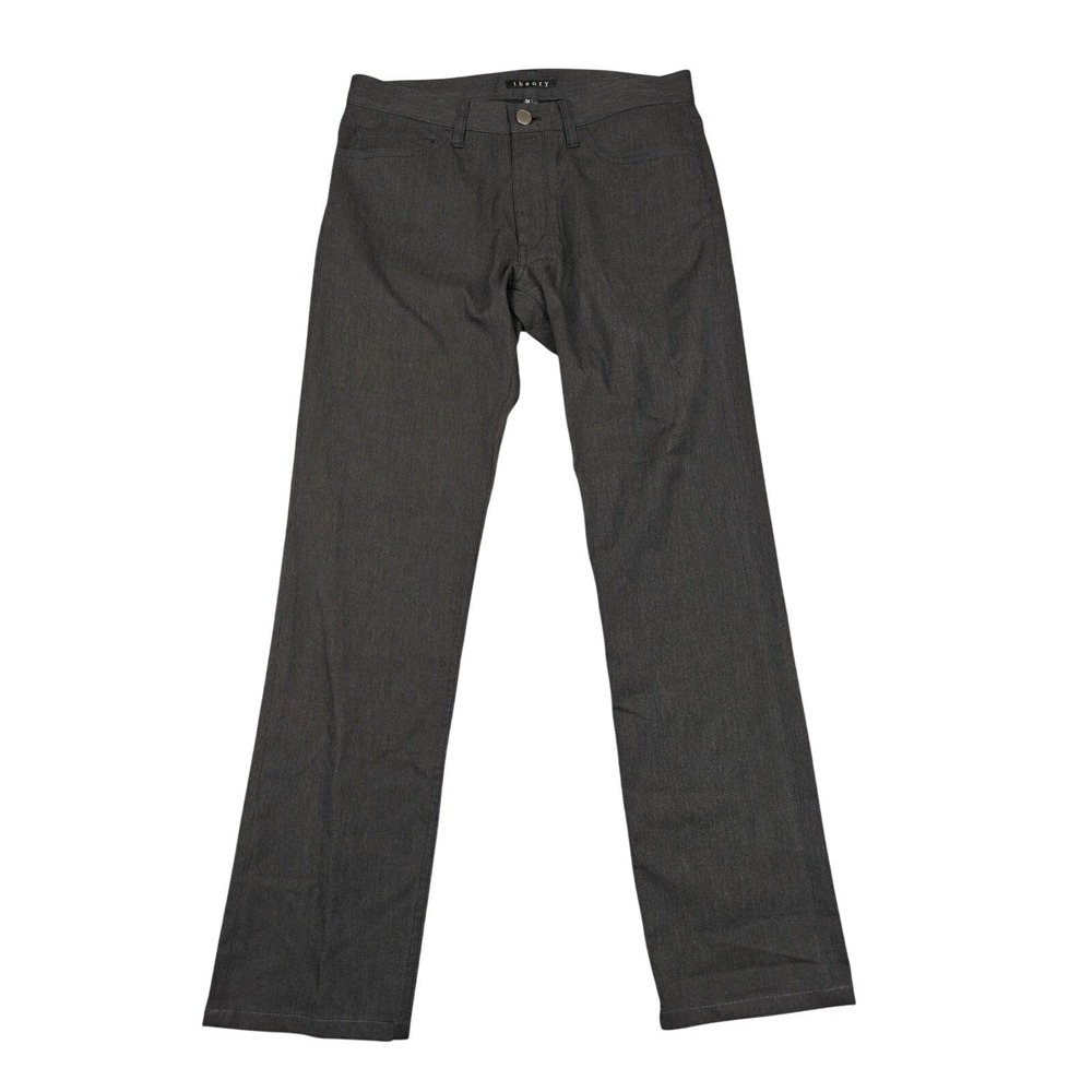 Theory Haydin Jean‎ Jeans Mens 30x32 Gray Slim Straight Cotton Polyamide Denim